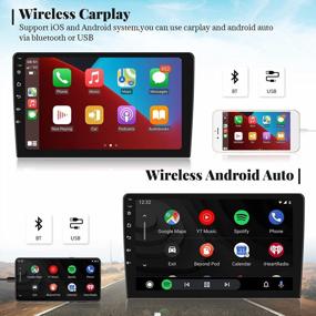 img 3 attached to 2022 Android 11 Double Din Car Stereo Поддержка беспроводной сети Carplay Android Auto с 10,1-дюймовым сенсорным экраном Радио GPS-навигация Bluetooth USB WiFi FM / RDS Радиоприемник Резервная камера + SWC