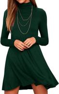 💃 stylish keedone womens turtleneck t shirt dresses: fashionable women's clothing - dresses логотип