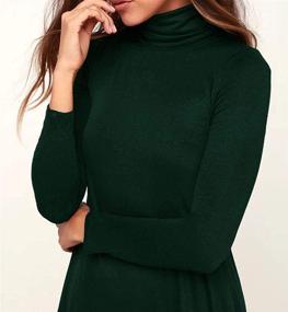 img 1 attached to 💃 Stylish KEEDONE Womens Turtleneck T Shirt Dresses: Fashionable Women's Clothing - Dresses