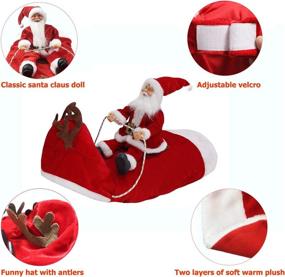 img 1 attached to Santa Dog Costume Christmas Pet Clothes | Santa Claus Riding Pet Cosplay Costumes Party Dress-Up Outfit for Dogs Cats | Small Medium Large Sizes Available