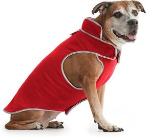 img 4 attached to 🐾 ESPAWDA Polar Protection Dog Coat - Ultimate Cold Weather Fleece Jacket for Small, Medium, and Large Dogs (X-Large, Fire Hydrant Red) - Easy-Access Velcro, Adjustable Fit