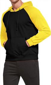 img 2 attached to Cotton Hooded Sweatshirts For Men - Long Sleeve Casual Pullover With Kanga Pocket By MLANM