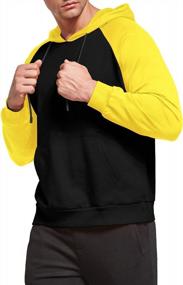 img 3 attached to Cotton Hooded Sweatshirts For Men - Long Sleeve Casual Pullover With Kanga Pocket By MLANM