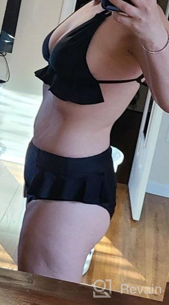 img 1 attached to Rock The Beach In Style With Sporlike'S High Waisted Ruffle V Neck Bikini For Women review by Don Kishore