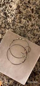 img 6 attached to Zen Styles Hypoallergenic Large Sparkling Beaded Dangle Hoop Earrings, Open Circle Or Teardrop, 2” Length x ½”, Custom Gift Box