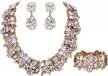 women's vintaged style chunky statement necklace set - flyonce fashion costume jewelry logo