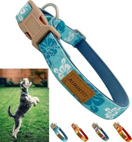 img 4 attached to 🐶 Aiminto Premium Adjustable Dog Collar: Neoprene Padded Collar with Quick-Release Buckle - Perfect for Small, Medium, and Large Breeds!