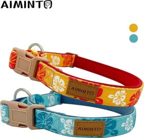 img 1 attached to 🐶 Aiminto Premium Adjustable Dog Collar: Neoprene Padded Collar with Quick-Release Buckle - Perfect for Small, Medium, and Large Breeds!