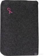 🎗️ the breast & chest buddy seatbelt cushion for open heart surgery and chest reconstruction sites - charcoal with small breast cancer awareness ribbon логотип