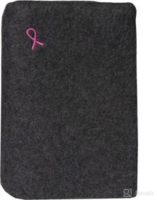 img 2 attached to 🎗️ The Breast & Chest Buddy Seatbelt Cushion for Open Heart Surgery and Chest Reconstruction Sites - Charcoal with Small Breast Cancer Awareness Ribbon