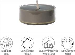 img 3 attached to CandleNScent Серые ароматизированные чайные свечи - аромат замши и янтаря - сделано в США - упаковка из 12 шт.