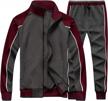 men's full-zip sports tracksuit set - toloer's activewear for warmth and comfortable casual wear logo