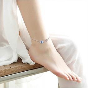 img 3 attached to Boho-Inspired S925 Sterling Silver Anklet: A Charming And Adjustable Foot Accessory For Women And Girls For Beach Days And Birthdays