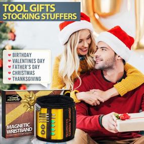 img 2 attached to Magnetic Wristband Tool Gift For Him - Perfect Stocking Stuffer For DIY Enthusiasts, Fathers, Carpenters And Woodworkers