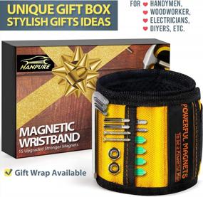 img 3 attached to Magnetic Wristband Tool Gift For Him - Perfect Stocking Stuffer For DIY Enthusiasts, Fathers, Carpenters And Woodworkers