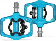 spd pedals for mtb, road & mountain bikes - fooker 9/16" aluminum dual function sealed clipless bicycle pedals with cleats logo