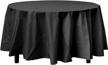 round black plastic tablecloth set of 12 - premium 84-inch table covers logo