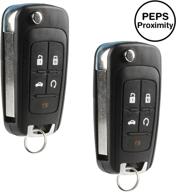 🔑 enhanced keyless option remote proximity flip 4btn key fob for buick gmc chevrolet (peps) логотип