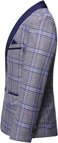 img 2 attached to Plaid Tuxedo Dresswear Pieces Blazer Boys' Clothing : Suits & Sport Coats