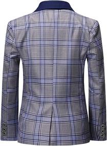 img 1 attached to Plaid Tuxedo Dresswear Pieces Blazer Boys' Clothing : Suits & Sport Coats