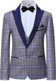 img 3 attached to Plaid Tuxedo Dresswear Pieces Blazer Boys' Clothing : Suits & Sport Coats