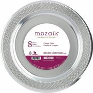 стильные серебряные зарядные устройства/сервировочные тарелки mozaik - 12 дюймов, идеально подходящие для развлечений логотип