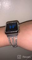 img 1 attached to Sparkling Black Crystal Bracelet Apple Watch Band For Women - Compatible With Apple Watch Series 8, Series 7, SE, Series 6/5/4/3 - 40Mm/41Mm/38Mm review by Erica Rogers