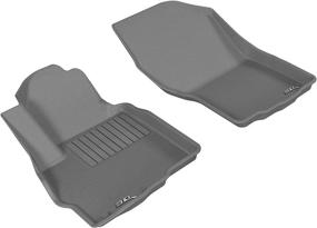 img 4 attached to 🚗 Custom Fit Gray Kagu Series 3D MAXpider All-Weather Floor Mats for Mitsubishi Outlander Sport 2011-2020 - Premium Car Floor Liners, 1st Row