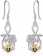 925 sterling silver animal dangle earrings jewelry gifts for women & girls logo