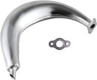 🍌 hgc 40mm half moon banana chrome silencer muffler exhaust pipe - high performance upgrade for 49cc 60cc 66cc 80cc 2-stroke motorized bicycle engine motor bike - silver логотип