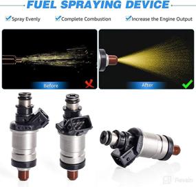 img 1 attached to Nifeida 6Pcs Fuel Injectors Compatible With 1999-2004 Jeep Cherokee Grand Cherokee Wrangler 4 Replacement Parts