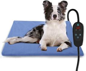 img 4 attached to Adjustable Temperature Pet Heating Pad With Timer And Anti-Bite Feature - Waterproof Electric Heated Bed Mat For Dogs And Cats - Ideal For Indoor Use - Latest 2021 Design