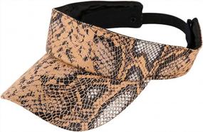 img 3 attached to Stay Cool In Style: Foldable Straw Sun Visor Hats With Wide Brim And Leopard Animal Print For Women