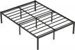 16-inch metal platform bed frame with large underbed storage space - heavy-duty steel slat support - no box spring needed - easy assembly - black mattress foundation by weehom logo