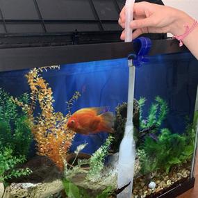 img 2 attached to 🐠 Complete 3-in-1 Fish Tank Cleaning Kit: BPA Free Gravel Vacuum, Net, Magnet Brush, Algae Scraper, and More!