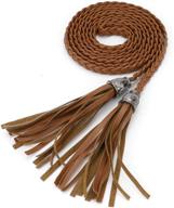 allegra detailing braided decorative leather women's accessories via belts logo