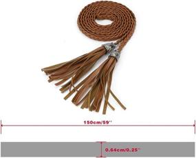 img 2 attached to Allegra Detailing Braided Decorative Leather Women's Accessories via Belts