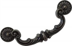 img 4 attached to 🔲 LBFEEL 6" Large Drop Bail Dresser Pull Handle Drawer Pulls - Rustic Antique Black Kitchen Cabinet Pull Handle Hardware 150 mm - Enhanced SEO
