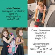 mifold comfort grab-and-go car booster seat - thicker cushion for everyday, carpooling, and travel in ocean blue logo