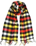 stay warm in style: unisex cashmere-feel winter scarf with super-soft fringe & classic plaid check design logo