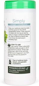 img 3 attached to Environment-friendly Biodegradable Cleaning Wipes: Lemon + Vinegar & Mint Scented, 50ct