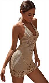 img 2 attached to SOLY HUX Women'S Spaghetti Strap Beach Swimsuit Bikini Cover Up With Hollow Out And Split Hem