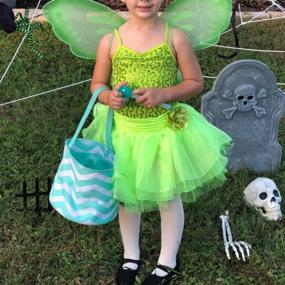 img 2 attached to Kids' Butterfly Fairy Halloween Costume Featuring Dushi Fairy Wings Dress Up Wings & Angel Wings (22" W X 17.3" L)