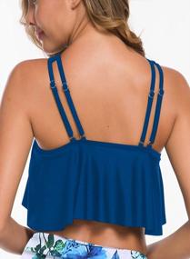 img 1 attached to I2CRAZY Women'S Vintage Flounce Tankini Top With Racerback For Stylish Bathing Suit Look