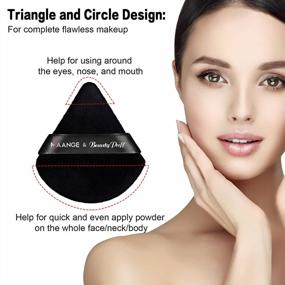 img 1 attached to Effortlessly Flawless: MAANGE 12-Piece Triangle Powder Puff Set For Seamless Makeup Application And Contouring