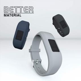 img 2 attached to Adjustable Replacement Wristbands With Watch Buckle For Garmin Vivofit 3/Jr/Jr 2 Bands - IBREK For Kids, Women, And Men (Tracker Not Included)
