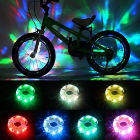 img 4 attached to DAWAY A16 Rechargeable Bike Wheel Lights - Waterproof, Cool LED Tire Lights For Safe Night Riding & Fun Disco Parties - Perfect Gift For Kids, Adults, Boys & Girls