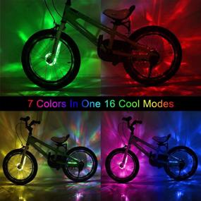 img 3 attached to DAWAY A16 Rechargeable Bike Wheel Lights - Waterproof, Cool LED Tire Lights For Safe Night Riding & Fun Disco Parties - Perfect Gift For Kids, Adults, Boys & Girls