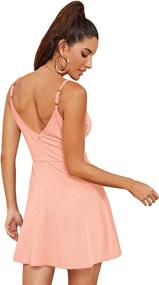 img 3 attached to SheIn Womens Spaghetti Sleeveless Backless Women's Clothing : Dresses