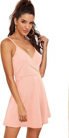 img 1 attached to SheIn Womens Spaghetti Sleeveless Backless Women's Clothing : Dresses